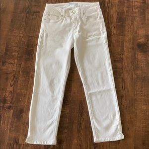 White cropped jeggings